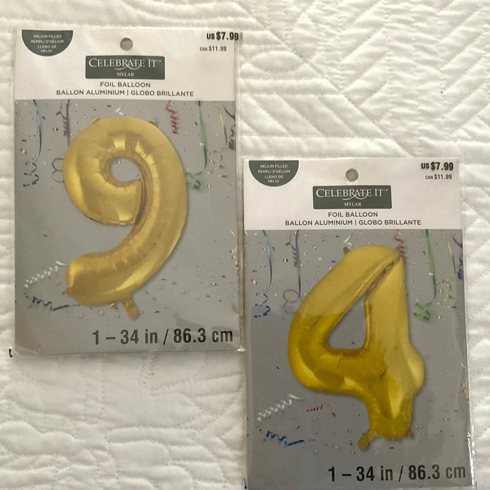 Celebrate It Mylar Gold Foil Balloons  34 in. / 86.3 cm